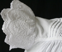 Victorian Christening Dress sleeve detail. www.buckinghamvintage.co.uk