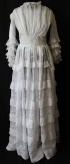 Edwardian Tiered Multi - Layered Muslin Dress