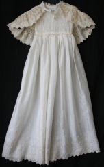 antique christening gown & cape www.buckinghamvintage.co.uk