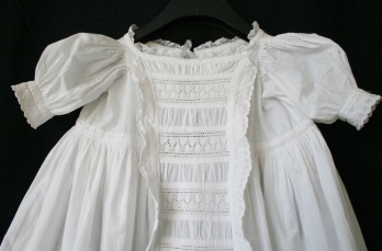 antique christening dress bodice detail www.buckinghamvintage.co.uk