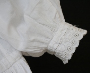 antique christening dress cuff lace & embroidery detail www.buckinghamvintage.co.uk