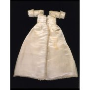 Antique satin christening robe from V&A Museum from 1700s